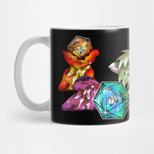 Dungeons and dragons cute kitties with D20 dice Mug